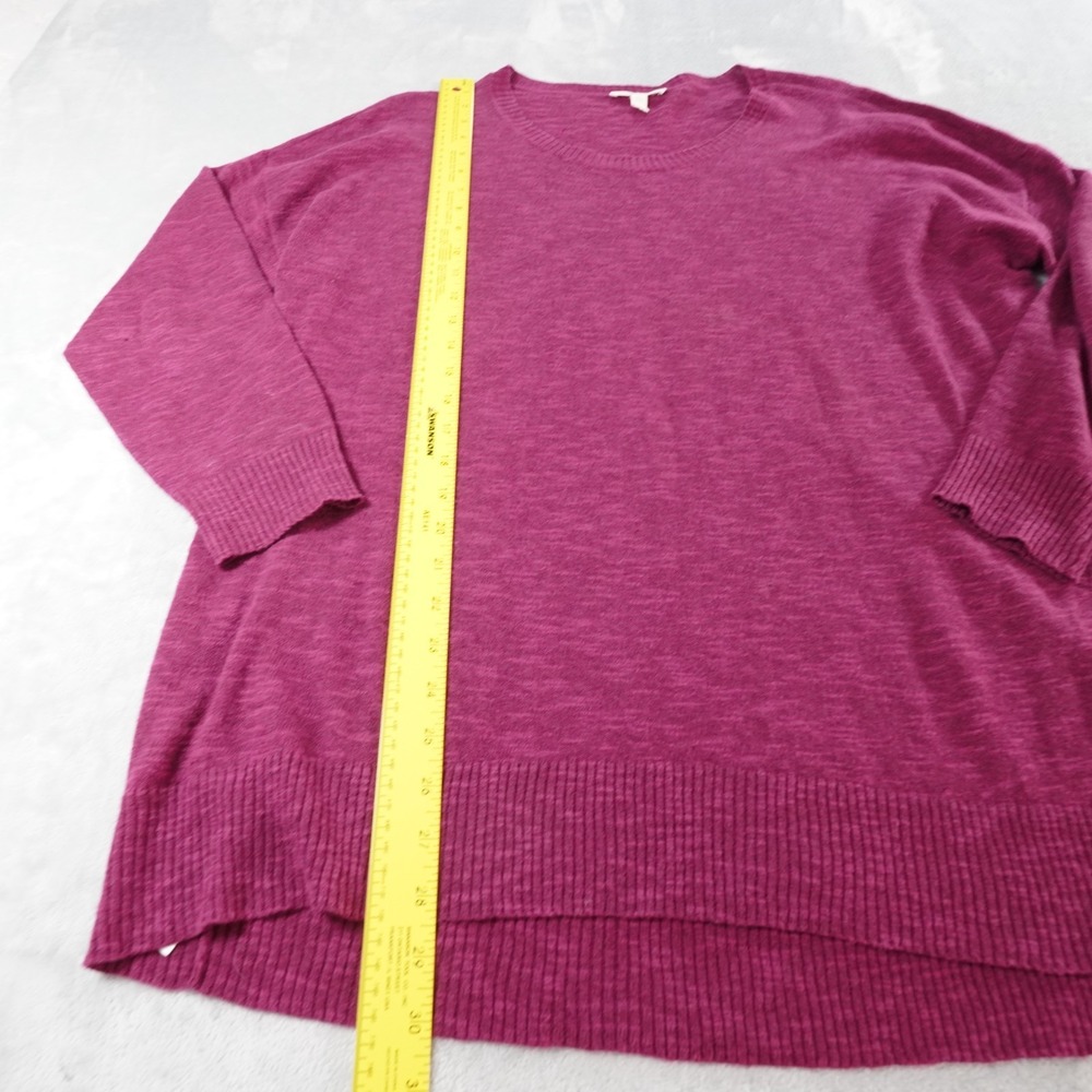 Eileen Fisher Organic Linen Cotton Tunic Sweater Womens M Magenta Transitional - Picture 6 of 10
